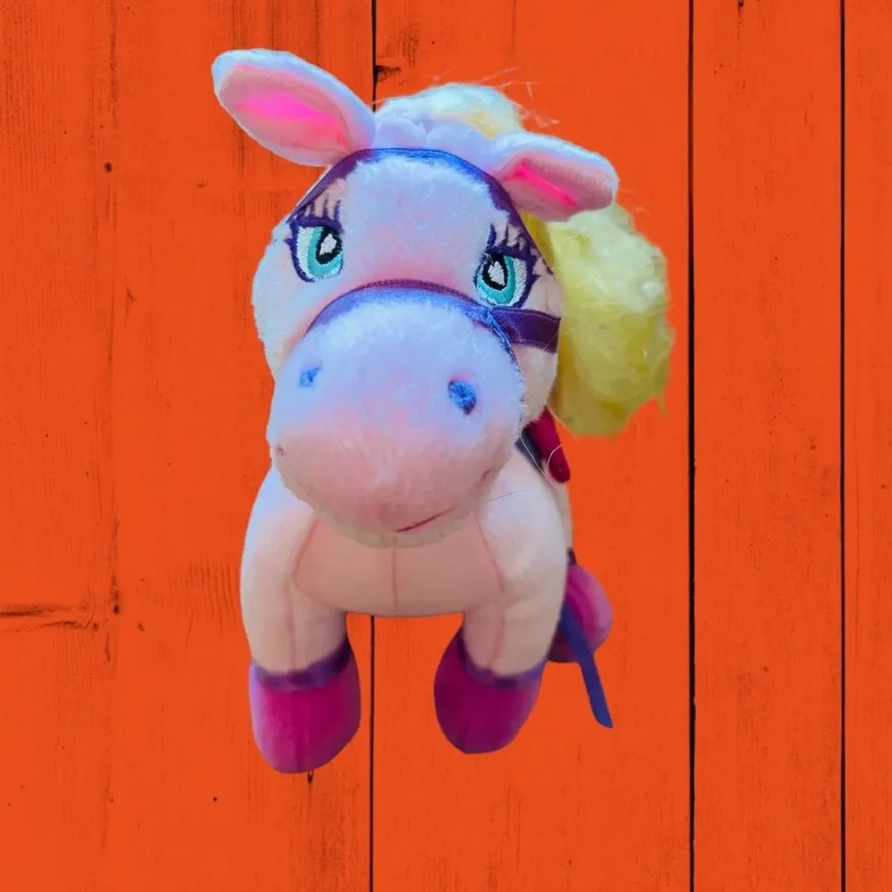 Vtg 2003 Blonde Pink Pony Horse Plush Miracles 4 Fun Barbiecore Diva Ratchet